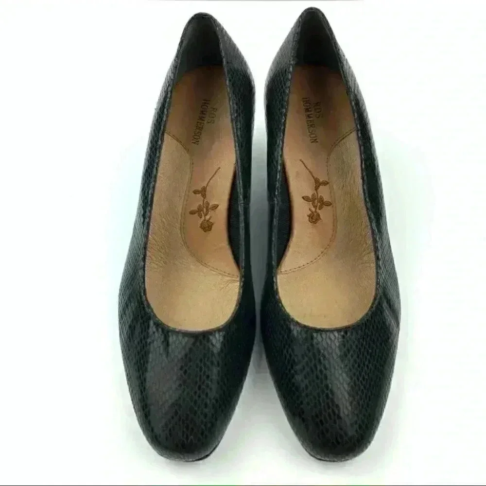 Ros Hommerson heels sz 7.5 WW black vintage 90s